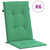 Den Blazine za vrtne stole 6 kosov zelene 120x50x3 cm