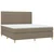 Vidaxl Box spring postelja z vzmetnico taupe 160x200 cm blago