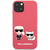 Karl Lagerfeld Full Bodies maskica za iPhone 13, silikonska, ružičasta (KLHCP13MSSKCK)