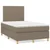 Vidaxl Box spring postelja z vzmetnico LED taupe 120x190 cm blago