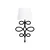 Opviq Zidna lampa E27 Socket, Belo-Crna