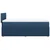 Vidaxl Box spring postelja z vzmetnico modra 90x190 cm blago