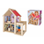 Drvena kućica za figurice Dolls House Eichhorn potpuno opremljena s namještajem i 2 figurice visina 41 cm