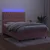 Vidaxl Box spring postelja z vzmetnico LED roza 140x190 cm žamet