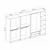 Hanah home Ormar Kale Plus 315x210x52cm Sivi