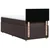 Vidaxl Box spring postelja z vzmetnico temno rjav 90x190 cm blago