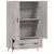 Visoka komoda siva boja hrasta 69,5x31x115 cm konstruirano drvo