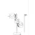 Hanah home Stona lampa E27 Socket, Bela