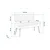 Hanah Home Trpezarijska klupa Vina 0701 110x85x36cm Belo-Siva