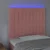 Vidaxl LED posteljno vzglavje roza 90x5x118/128 cm žamet
