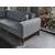Atelier del Sofa Trosed na razvlačenje Cofi 90x80x222cm Svetlosivi