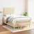 Vidaxl Box spring postelja z vzmetnico krem 120x190 cm blago
