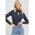 Trend Alacati Stili Ženska bluza dugih rukava ALC-X11249, Rolka, Teget