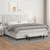 Vidaxl Box spring postelja z vzmetnico bela 200x200 cm umetno usnje