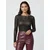 studioselect Majica Ashley temno rjava / transparentna