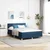 LED Box Spring Krevet s jastukom Plava 140 x 200 cm tkanina