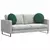 Jastučići za sjedenje 2 pcs Tamnozelena O50 x 19 cm tkanina