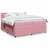 Vidaxl Box spring postelja z vzmetnico roza 200x200 cm žamet