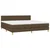 Vidaxl Box spring postelja z vzmetnico LED temno rjava 200x200cm blago