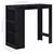 Barski stol s policom crni 110 x 50 x 103 cm