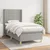 Vidaxl Box spring postelja z vzmetnico svetlo siva 80x200 cm blago