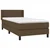 Vidaxl Box spring postelja z vzmetnico temno rjava 100x200 cm blago