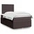 Vidaxl Box spring postelja z vzmetnico temno rjava 120x190 cm blago
