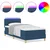 LED Box Spring Krevet s LED trakama Plava 90 x 190 cm tkanina