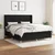 Vidaxl Box spring postelja z vzmetnico črna 160x200 cm blago