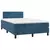 Greatstore Box spring postelja z vzmetnico temno modra 120x200 cm žamet