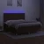 Vidaxl Box spring postelja z vzmetnico LED temno rjava 160x200cm blago