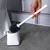 Northix Učinkovita WC krtača s silikonsko krtačo grafitne barve