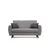 Atelier Del Sofa Alkon - Svetlosiva dvosed-sofa na razvlačenje
