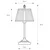 Markslöjd 108973 - Stona lampa OXFORD 1xE14/40W/230V bela/mesing