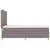 Vidaxl LED Box Spring Postelja z vzmetnico Taupe 140 x 190 cm blago