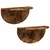 Polica na zidu Zidne 2 pcs Dimljeni hrast 48 x 24 x 24 cm