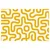 Slika retro rumen geometrijski vzorec - 150x100