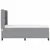 Vidaxl LED Box Spring Postelja Svetlo siva 90 x 190 cm blago