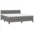 Vidaxl Box spring postelja z vzmetnico temno siva 160x200 cm blago