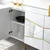 Hanah Home Komoda Nice 180x80x40cm Belo-Zlatna