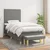 Vidaxl Box spring postelja z vzmetnico temno siva 90x190 cm blago