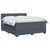 vidaXL Postelja boxspring z vzmetnico Temno siva 140 x 200 cm Žamet
