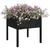 Vrtne sadilice 2 kom crne 70 x 70 x 70 cm od masivne borovine