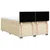 Vidaxl Box spring postelja z vzmetnico krem 140x190 cm blago
