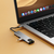 TECH-PROTECT HB02 HUB adapter USB-C - 2x USB/HDMI 4K/RJ45/USB-C 100W, siva