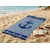 Hitrosušeča se plažna brisača MARITIMO modro-bela 70 x 140 cm, 100% mikrotkanina