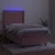 Krevet box spring s madracem LED ružičasti 100x200cm baršunasti