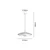 Rabalux 72055 - Luster na sajli BRIDGET 1xE27/40W/230V bela