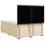 Vidaxl Box spring postelja z vzmetnico krem 140x200 cm blago