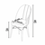 HANAH HOME Set 6 stolica Ritim Grey Black